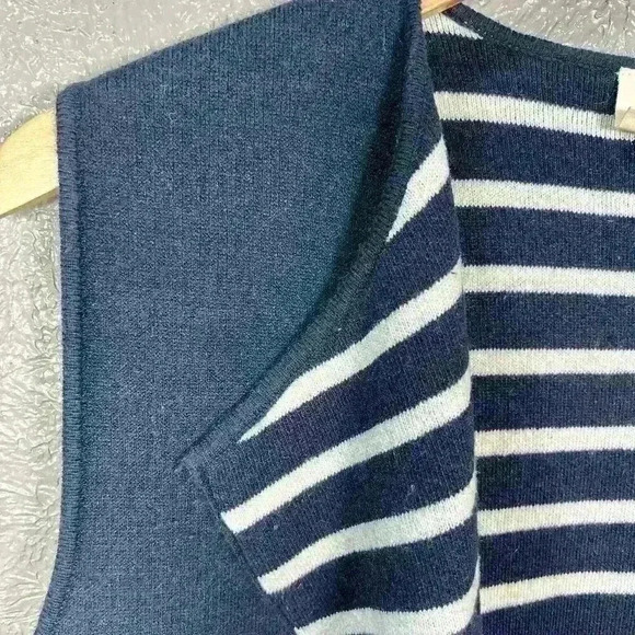 MOTH Extra Long Sleeveless Cardigan Cape Sweater Dark Blue Women One Size - Picture 4 of 11